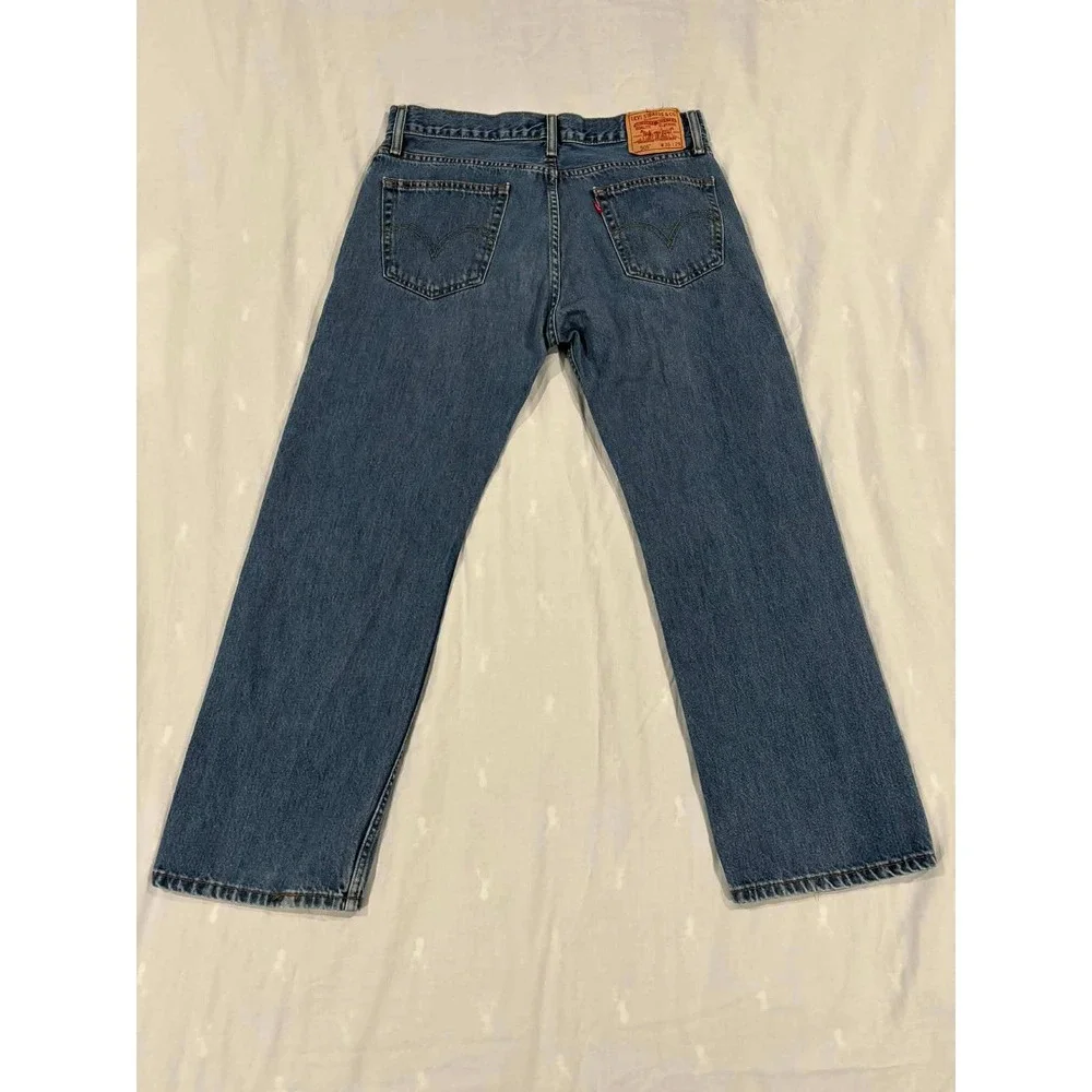 Levi's 505 Mens Jeans 36x29 Straight Fit‎ Blue Denim Classic